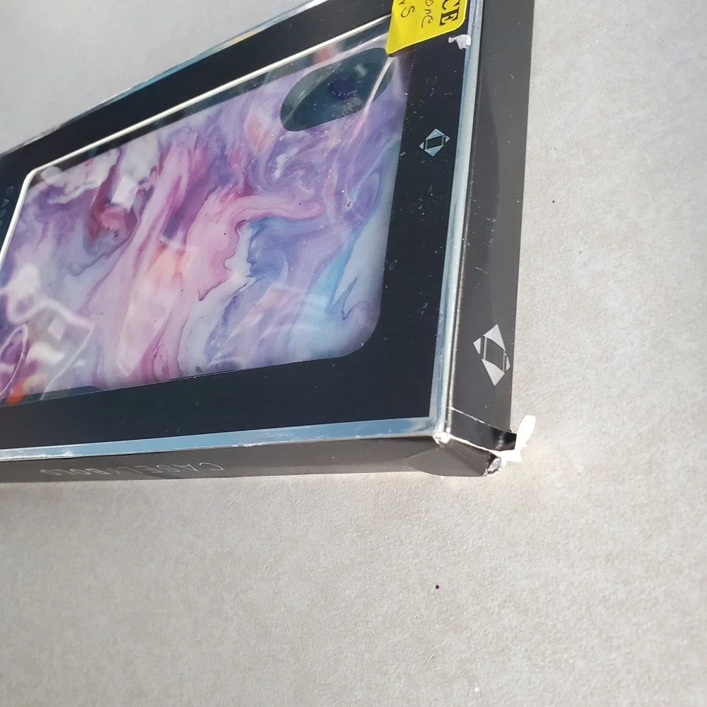 CASELYBOLD iPhone XS Case Military Grade Drop Tested Marble Swirl‎ Purple Pink